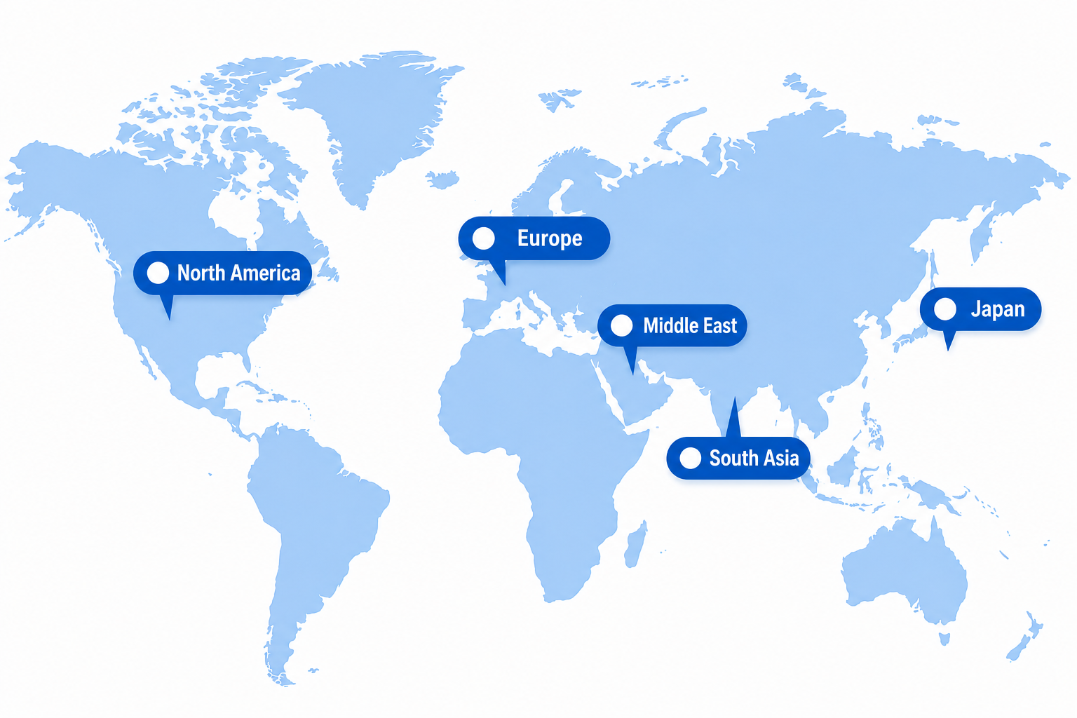 Global sales network map